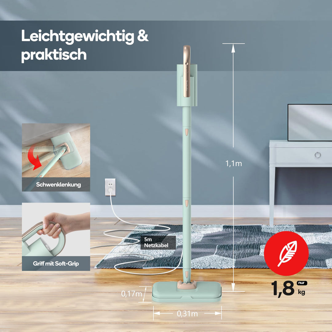 Dampfreiniger 2-in-1 mit Handgerät 1200W 3 Modi für Böden und Fugen - Bild 4