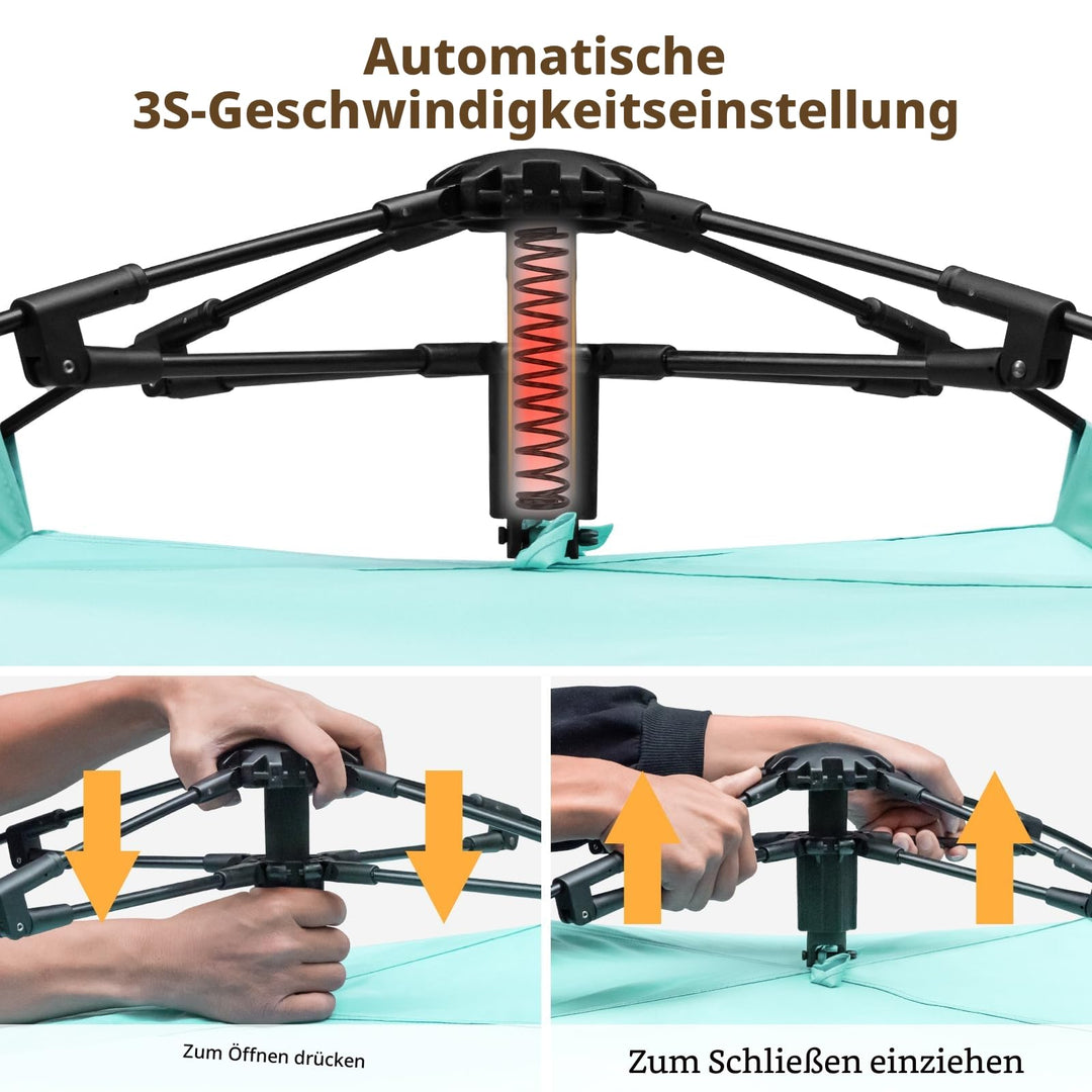 Strandzelt Pop-Up 3-5 Personen UPF 50+ mit 3 Türen - Bild 2