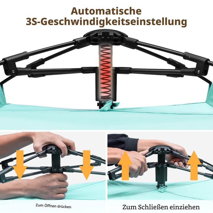 Strandzelt Pop-Up 3-5 Personen UPF 50+ mit 3 Türen - Bild 2