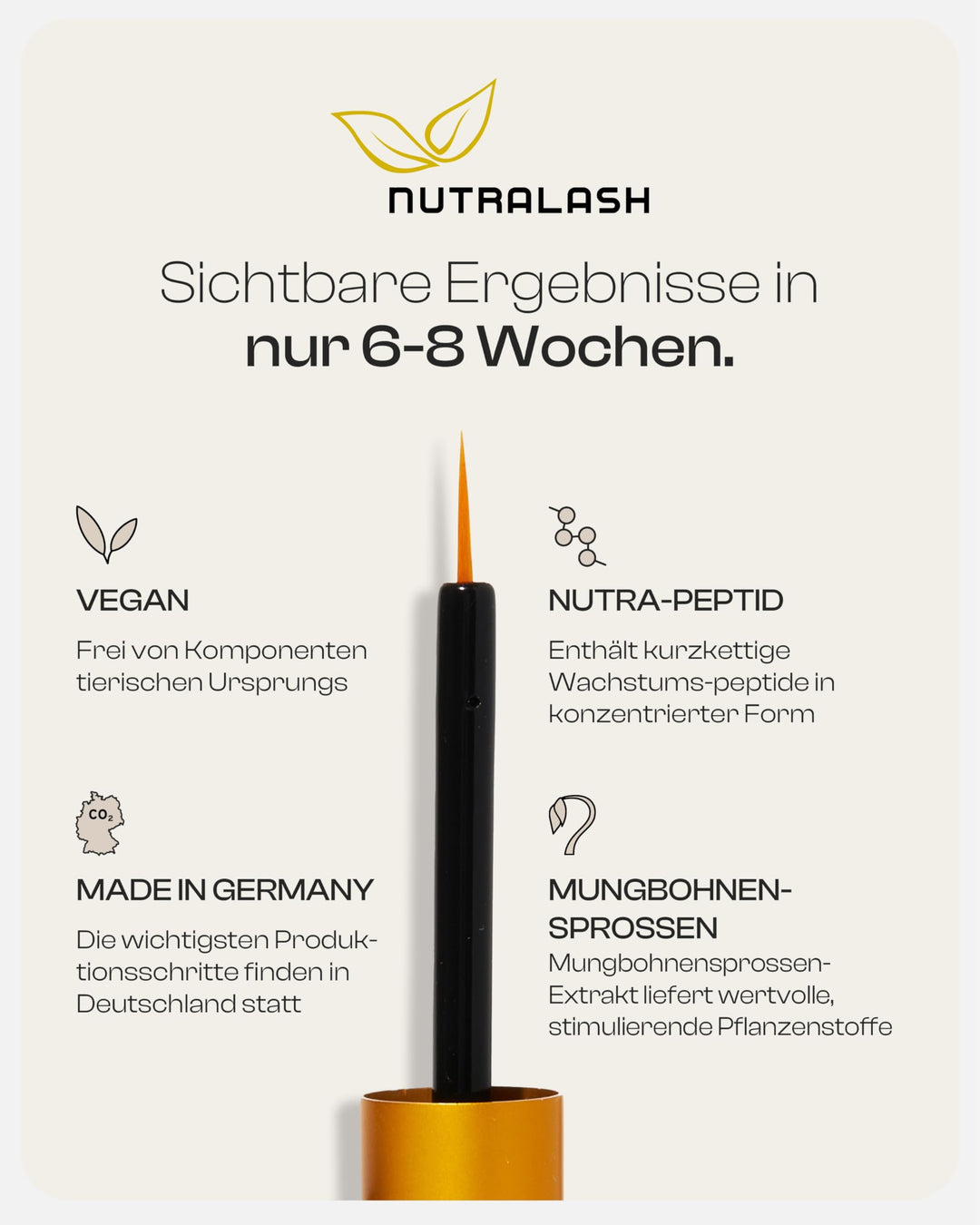 Wimpernserum vegan 3-in-1 Wachstum &amp; Volumen 3ml - Bild 3