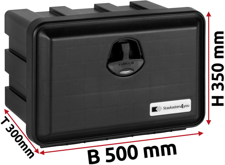 Unterflur-Staubox Kunststoff 30 L 500x350x300mm mit Schloss - Bild 2