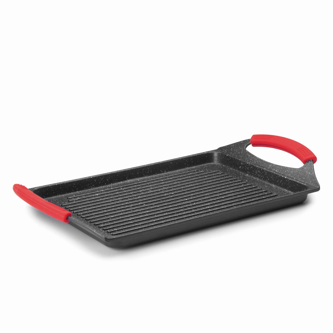 Grillplatte Aluminiumguss Antihaft PFOA-frei 33x25 cm Induktion