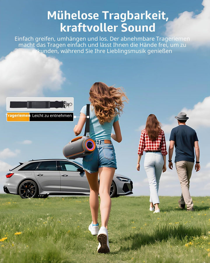 Bluetooth Lautsprecher 120W mit Subwoofer IP65 24h Akku outdoor - Bild 7