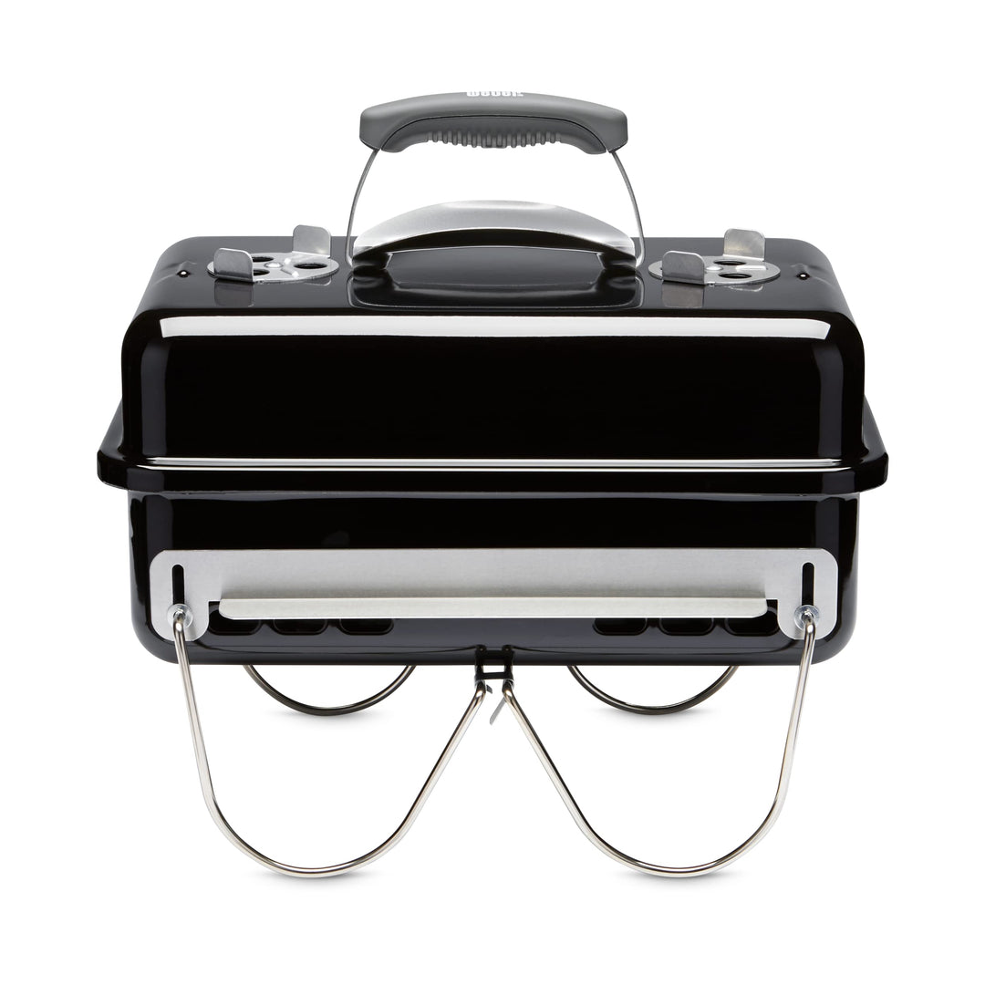 Holzkohlegrill klappbar für Camping 47x24cm Stahl porzellanemailliert - Bild 2