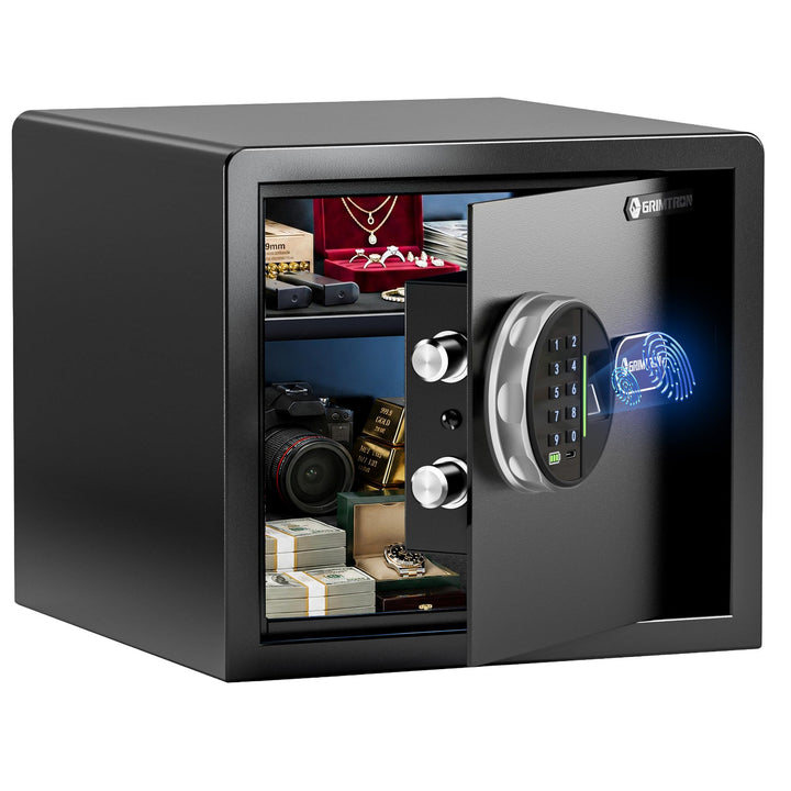Tresor mit Fingerabdruck 22L biometrisch 4-fach-Zugang 42mm-Tür