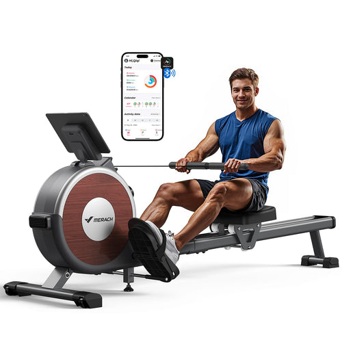 Magnetisches Rudergerät 16 Stufen Doppelschiene App-fähig bis 158 kg