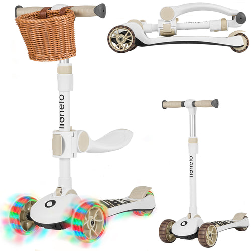 Kinder-Roller 2-in-1 mit Sitz LED-Räder klappbar ab 1 Jahr bis 50 kg