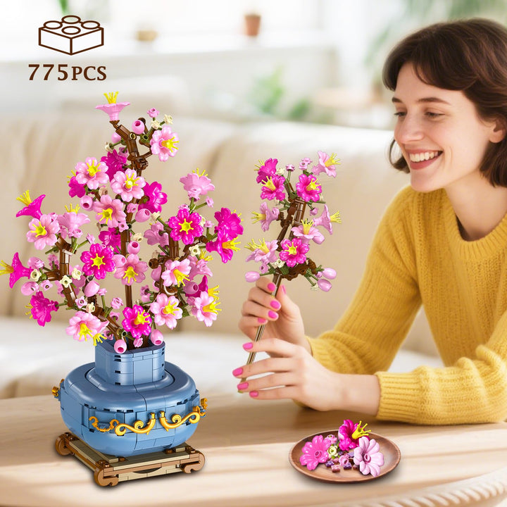Kirschblüten-Bonsai Bauset 2-in-1 Klemmbaustein Frühlingsdeko - Bild 6