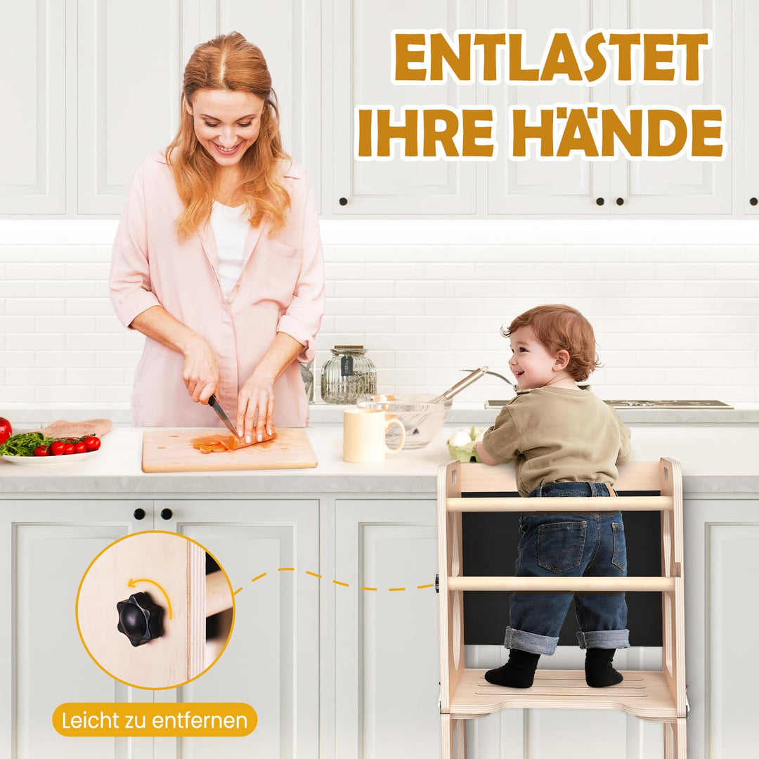 Lernturm 3-in-1 mit Tafel klappbar für Kinder ab 1 Jahr - Bild 6