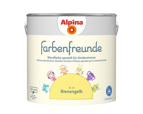 Kinderzimmer-Wandfarbe Bienengelb lösemittelfrei 2,5 L