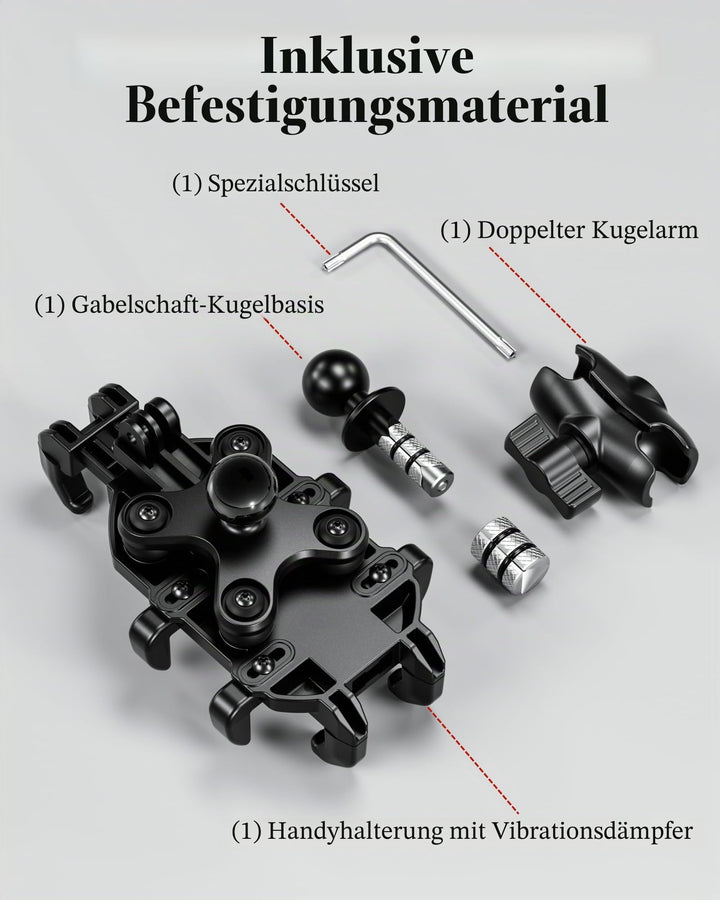 Motorrad Handyhalterung Gabelvorbau mit Vibrationsdämpfer 5,4–6,9 Zoll - Bild 9
