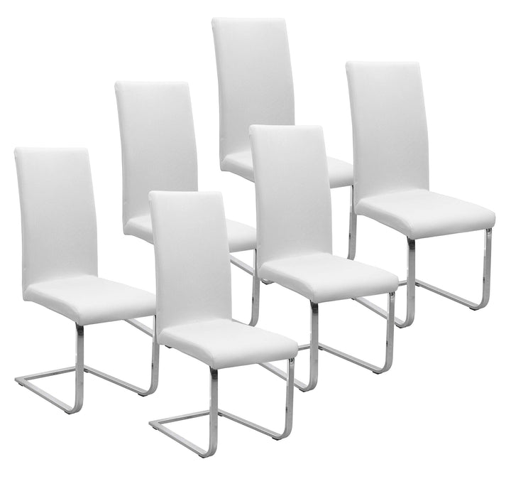 Stuhlhussen Jersey Baumwolle 6er Set weiss, elastisch - Bild 2
