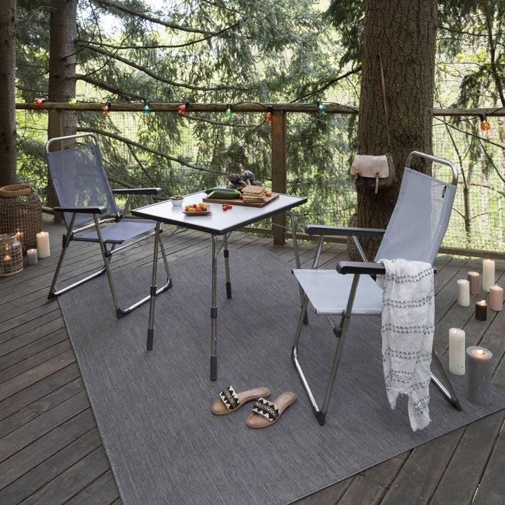 Klapptisch höhenverstellbar Aluminium 72,5x60 cm für Garten und Camping - Bild 6