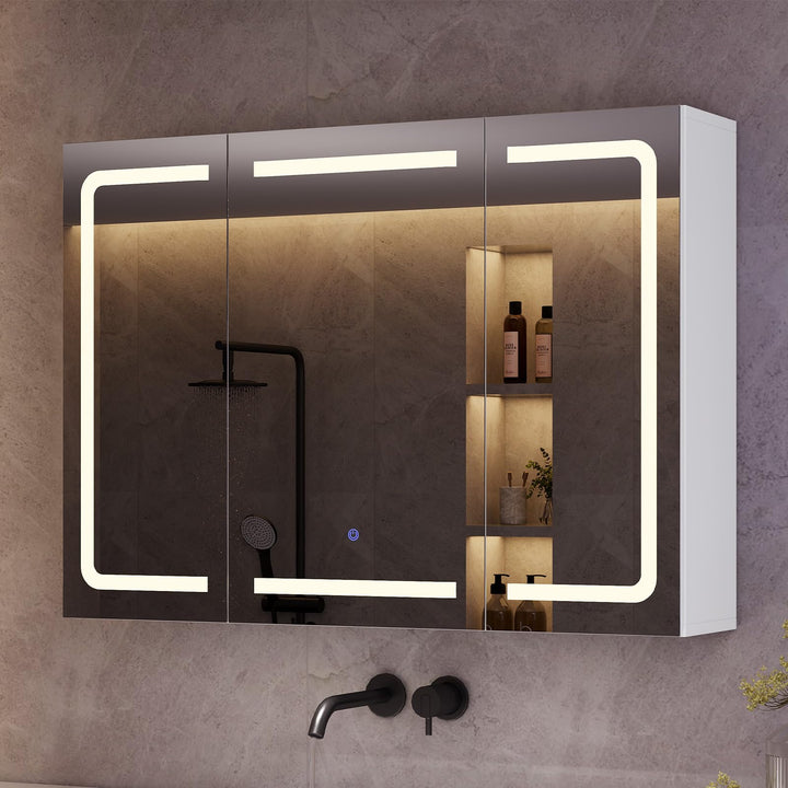 Spiegelschrank Bad LED 3 Farbtemperaturen mit Steckdose 60×80 cm - Bild 8