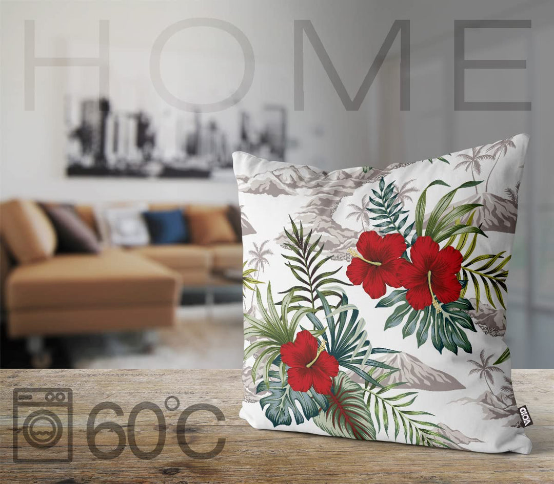 Outdoor-Kissenbezug Hibiskus Tropisch Polyester 80x80 cm - Bild 3