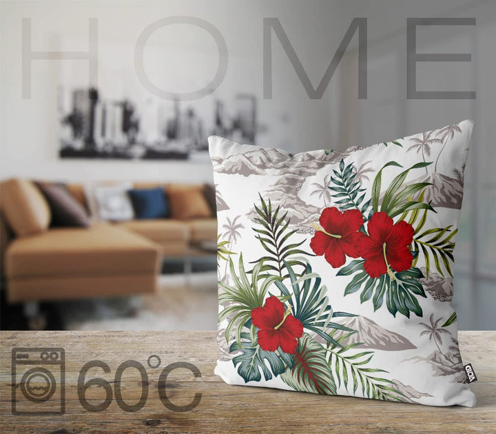 Outdoor-Kissenbezug Hibiskus Tropisch Polyester 80x80 cm - Bild 3