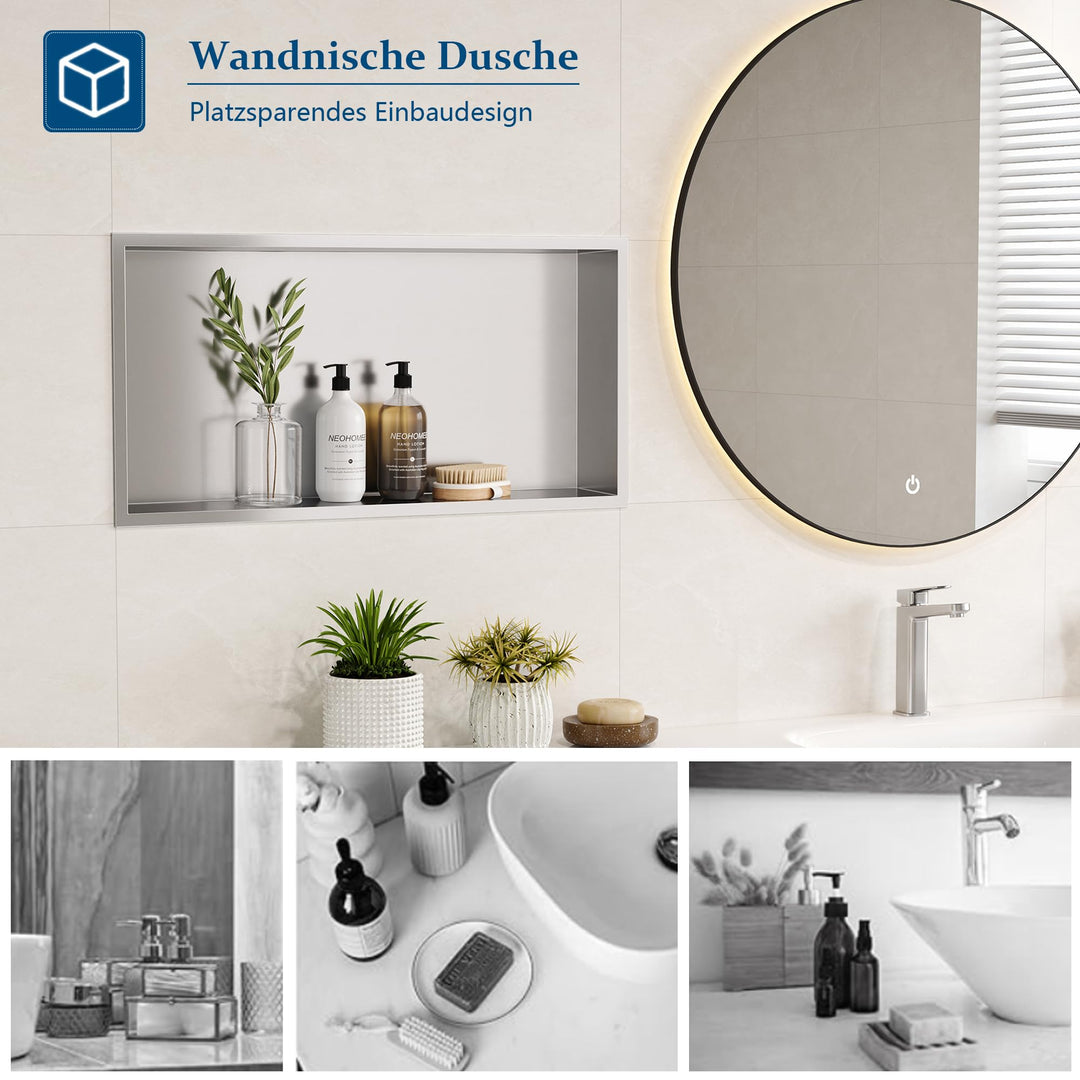 Duschnische Edelstahl 60x30 cm Einbau Wandnische gebürstet - Bild 5