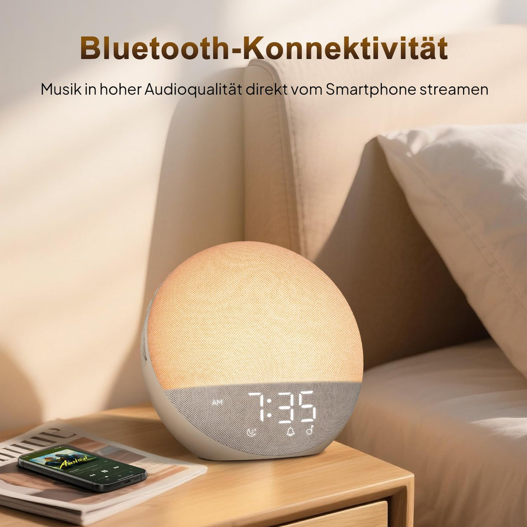 Lichtwecker mit Sonnenaufgang-Simulation Bluetooth 5W RGB 18cm - Bild 5