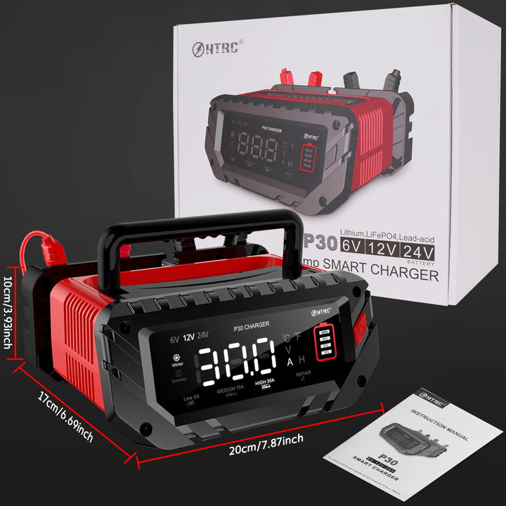 Batterieladegerät KFZ 6V/12V/24V 30A für Lithium und Blei-Säure - Bild 11
