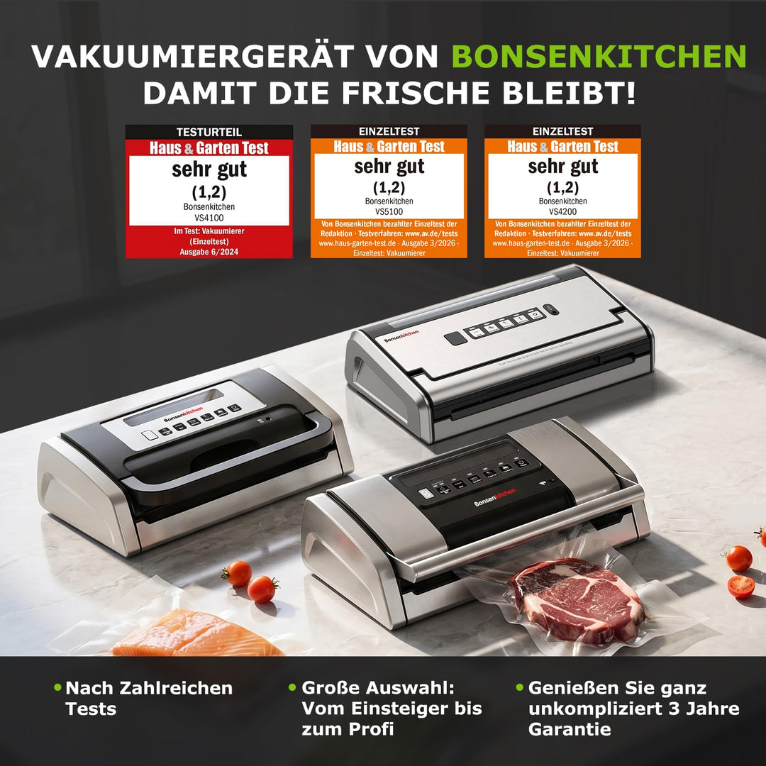 Vakuumiergerät 135W mit Cutter und Rollenhalter für Lebensmittel - Bild 2
