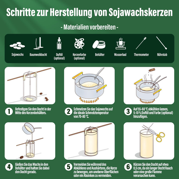 Sojawachs Granulat naturreines Kerzenwachs zum Giessen 5 kg - Bild 7