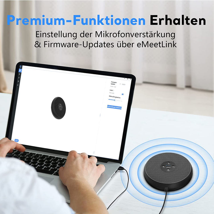 Konferenz-Lautsprecher USB mit Mikrofon für 1–4 Personen - Bild 7