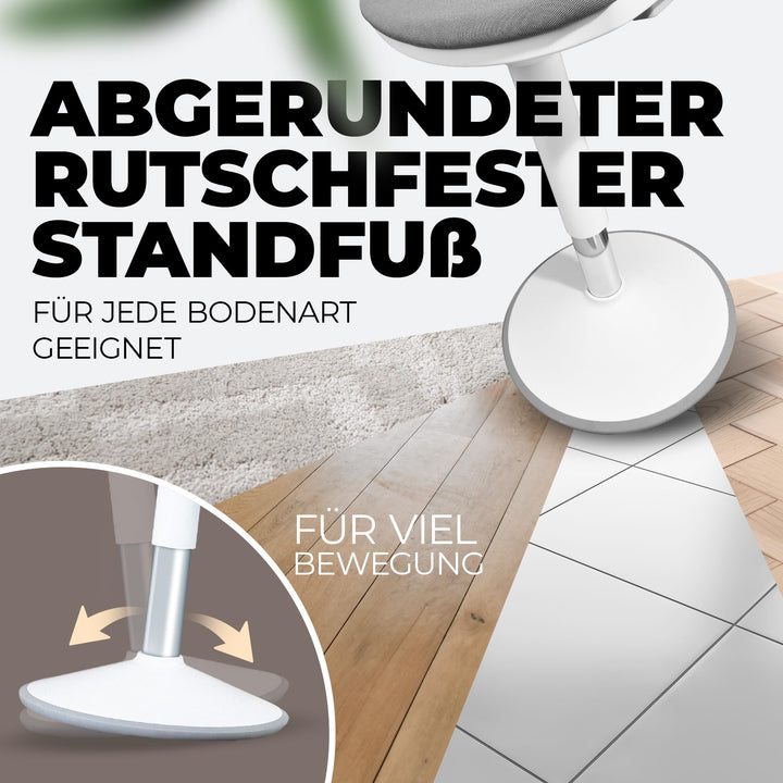 Sattelhocker Büro höhenverstellbar 43–63 cm 2 Sitzpositionen aktives Sitzen - Bild 7