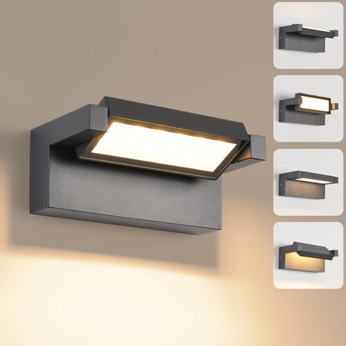 Wandleuchte Aussen Innen 22W LED schwenkbar IP65 Dunkelgrau