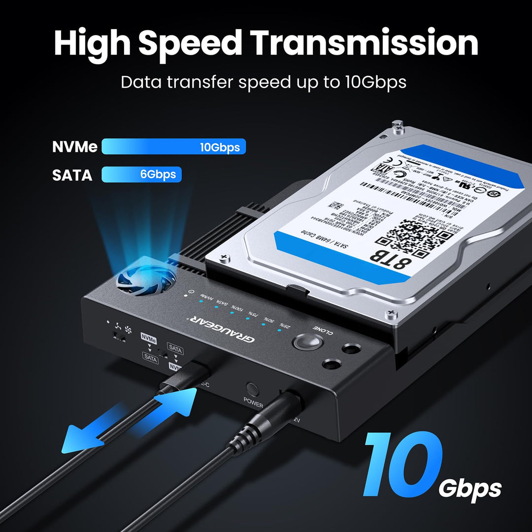 SSD Clone Station NVMe M.2 SATA 2,5"/3,5" USB 3.2 Gen2 - Bild 3