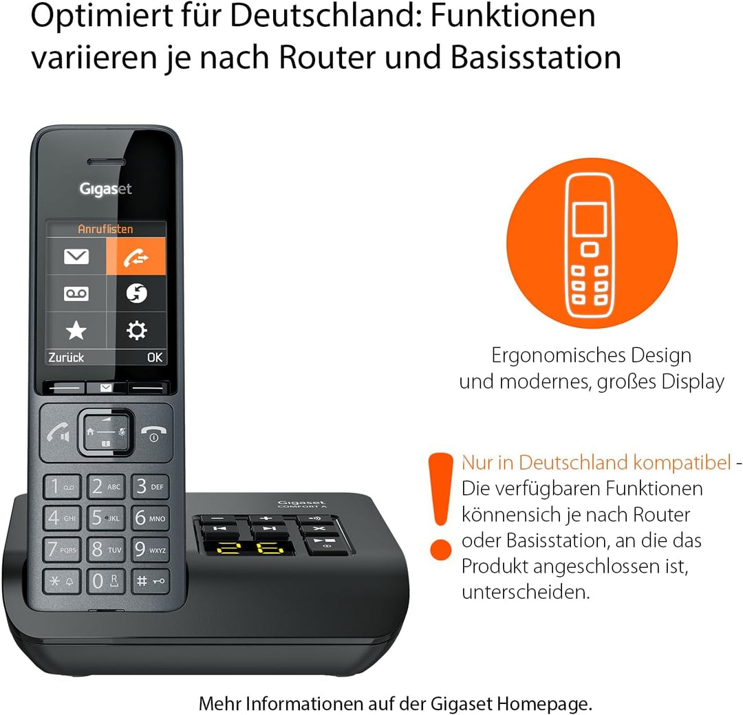 DECT-Telefon Trio-Set schnurlos mit Anrufbeantworter, 3 Mobilteile - Bild 2