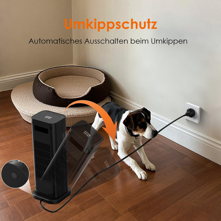 Keramik Heizlüfter 2000W PTC mit Fernbedienung Timer Thermostat - Bild 7