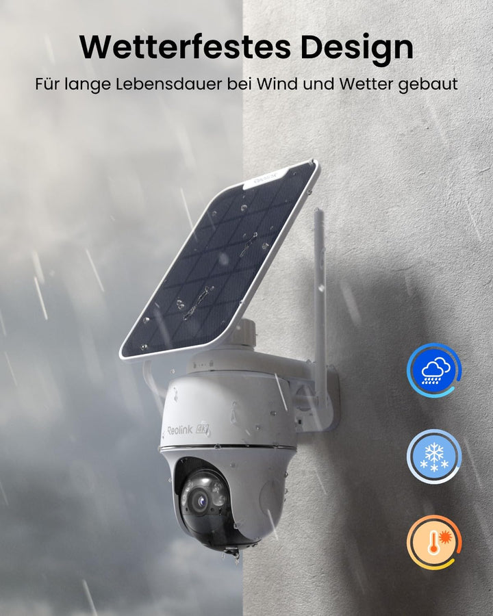 Solar-Überwachungskamera Aussen 4K 8MP WLAN 355° Schwenkbar - Bild 10