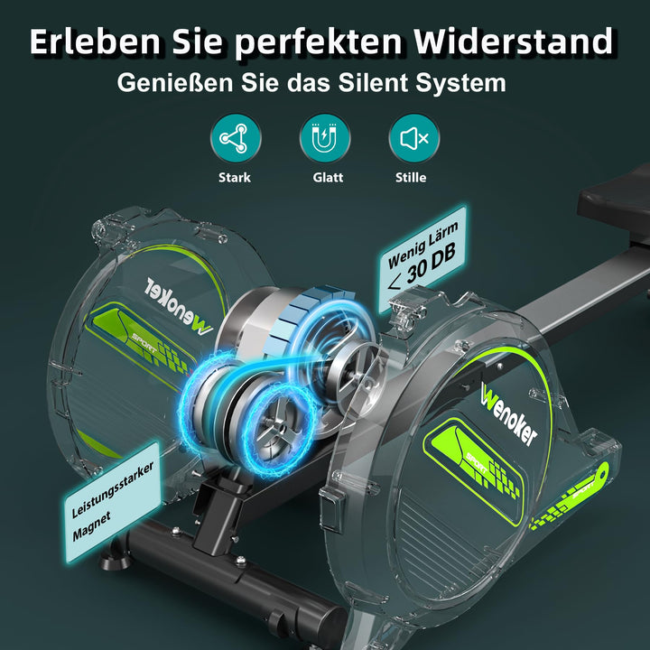 Rudergerät Magnetwiderstand 16 Stufen leise unter 30dB Heimtraining - Bild 2
