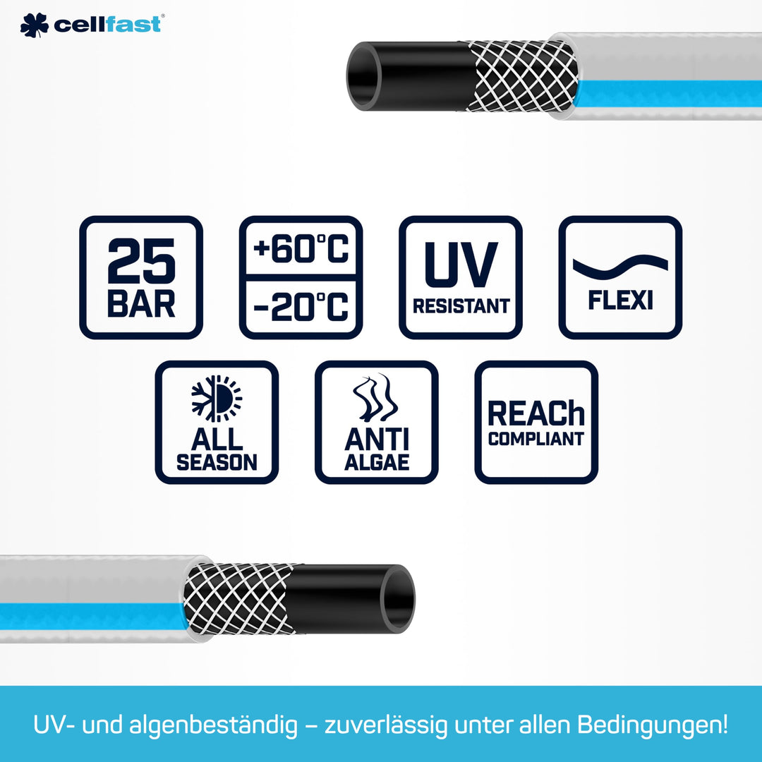Gartenschlauch 3/4" 50m 3-lagig UV-beständig flexibel - Bild 3