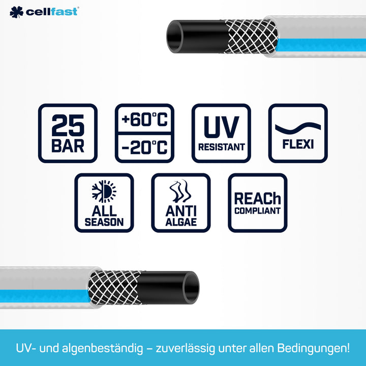 Gartenschlauch 3/4" 50m 3-lagig UV-beständig flexibel - Bild 3