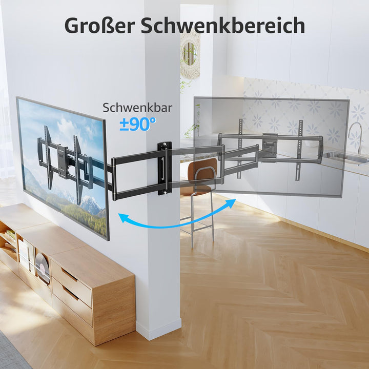 TV Wandhalterung Langarm 962mm schwenkbar für 42–75 Zoll bis 45kg - Bild 5