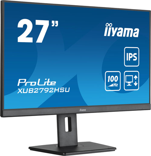 27-Zoll IPS Monitor Full-HD 100Hz USB3.2-Hub höhenverstellbar schwarz