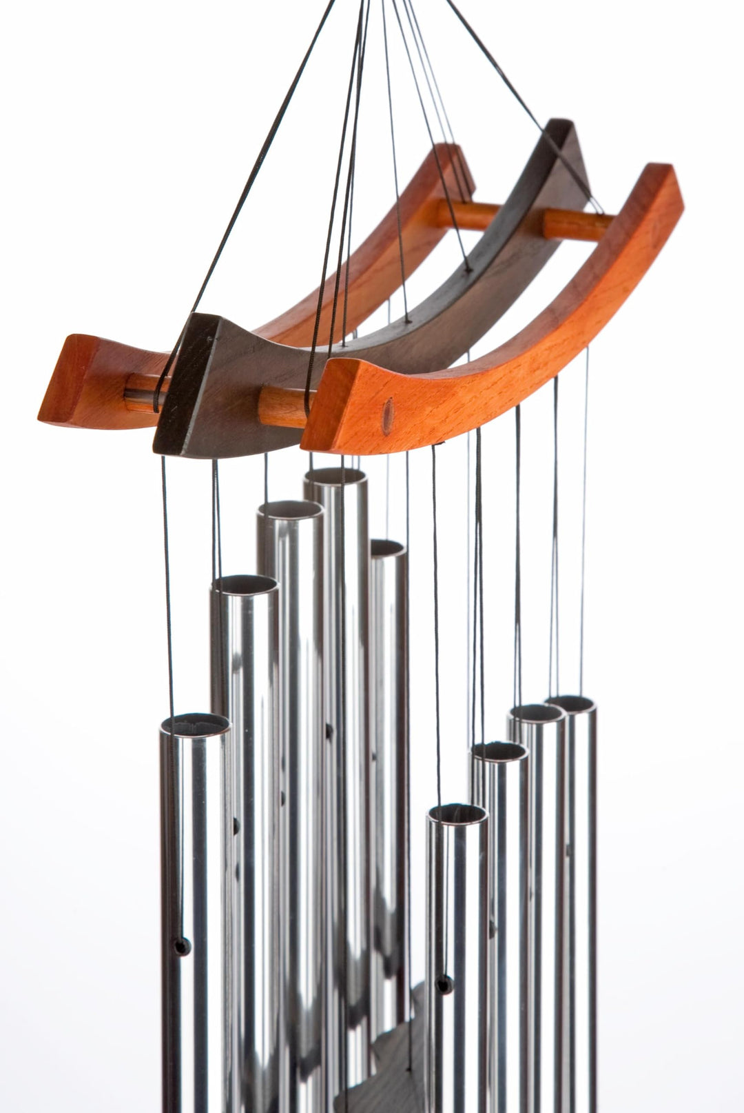 Windspiel Aluminium &amp; Holz Silber Healing Chimes 86x38cm - Bild 4