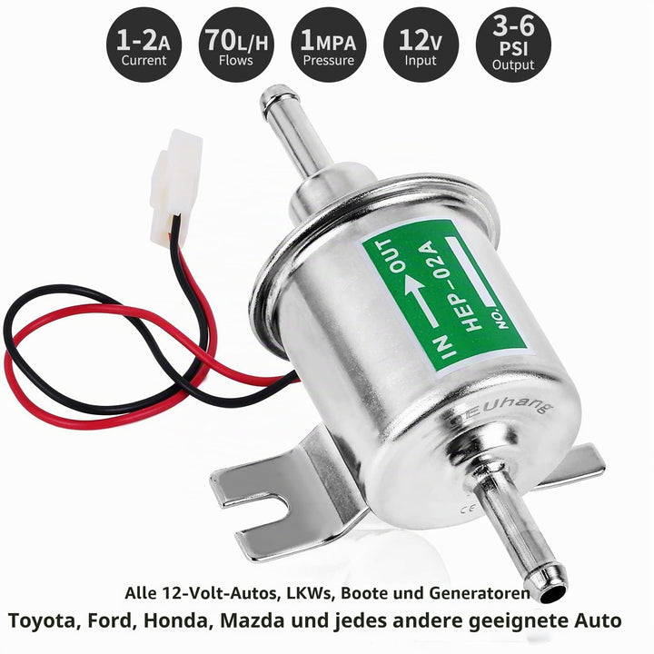 Elektrische Kraftstoffpumpe 12V Niederdruck 70 L/h für Benzin und Diesel - Bild 2