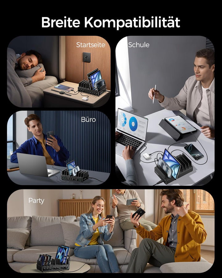USB-C Ladestation 10-Port GaN PD 100W für Familien &amp; Büro - Bild 8