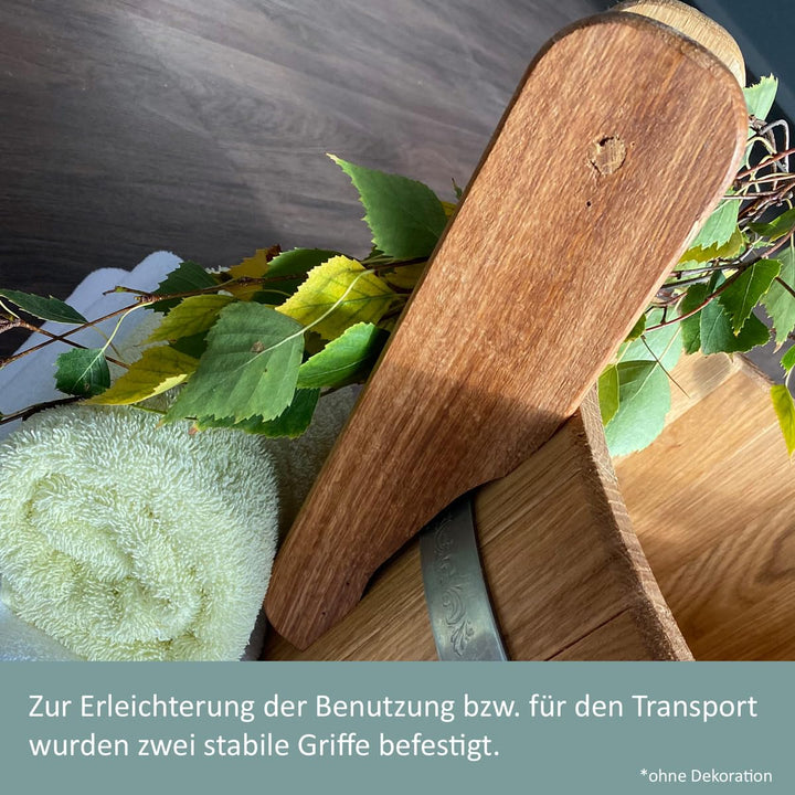 Sauna Aufgusseimer Eichenholz 23 Liter Böttcherkunst - Bild 4