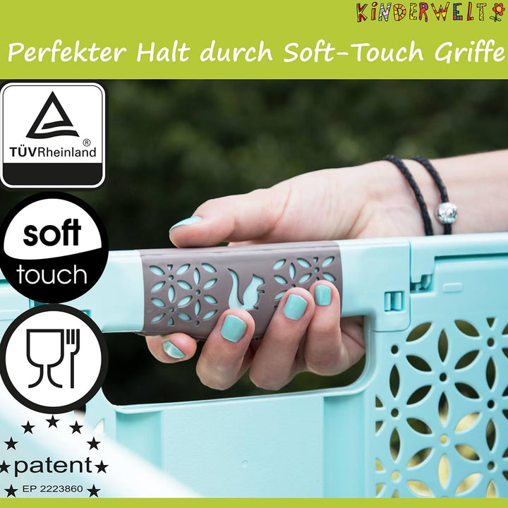 Klappbox 45 L 2er-Set Kunststoff blau bis 50 kg Traglast - Bild 7