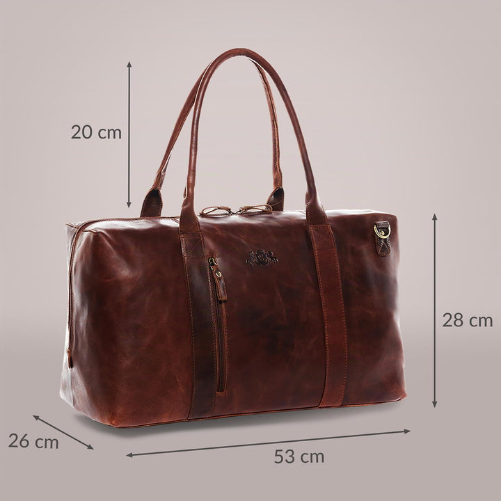 Reisetasche Echtleder XL Weekender Herren Damen braun handgefertigt - Bild 2