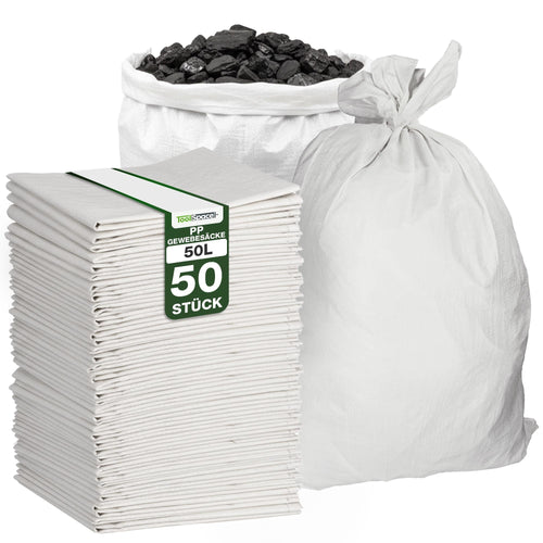 PP-Gewebesäcke 50er-Set 50 kg Tragkraft 105x65 cm Bau & Garten
