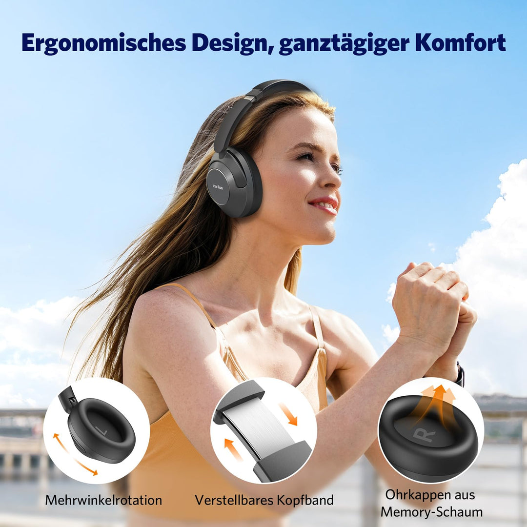 Over-Ear Kopfhörer Bluetooth ANC 45dB LDAC 80h Akku - Bild 6
