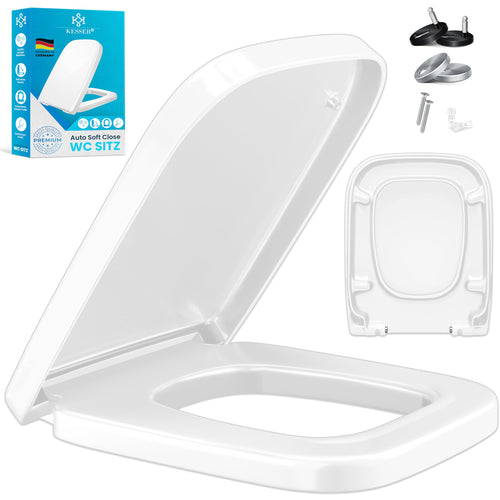 WC Sitz Duroplast mit Softclose und Quick-Release Edelstahl-Befestigung