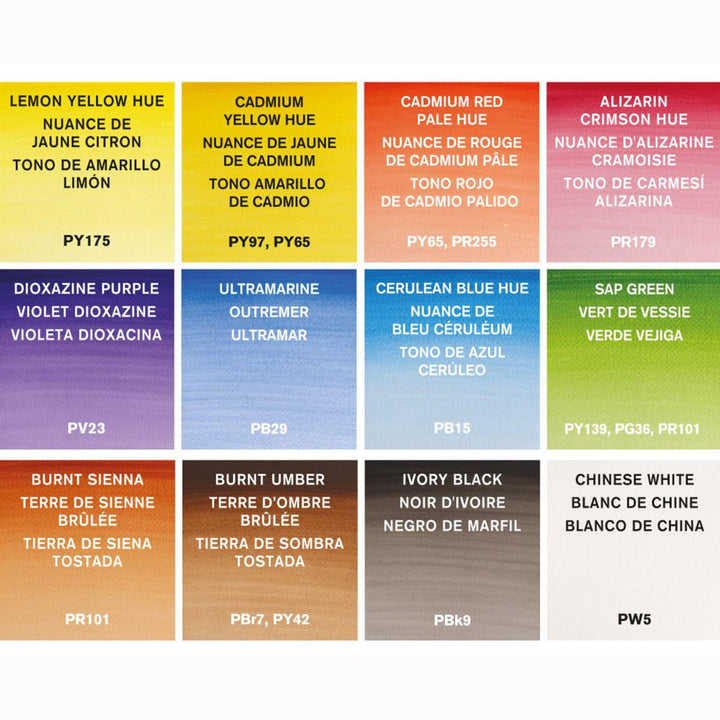 Aquarellfarben Set 12 x 8 ml Tuben, lichtecht, mischbar - Bild 6