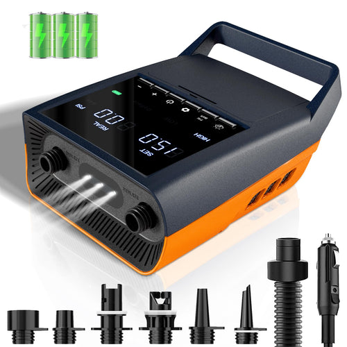 Elektrische SUP Pumpe 20 PSI kabellos mit Auto-Off & 6 Düsen