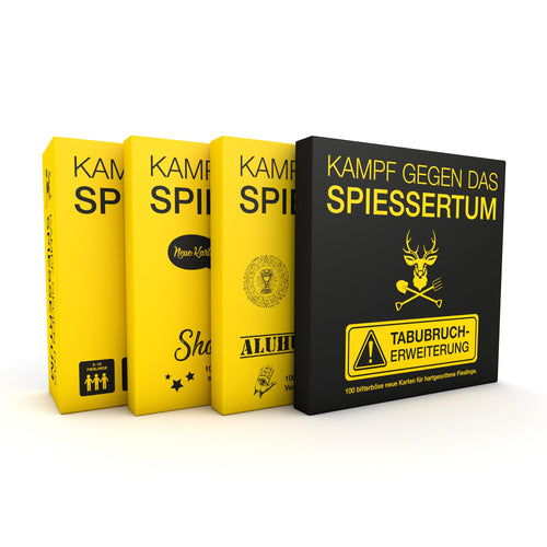 Partyspiel Erwachsene Kampf gegen Spießertum Bundle mit 3 Erweiterungen