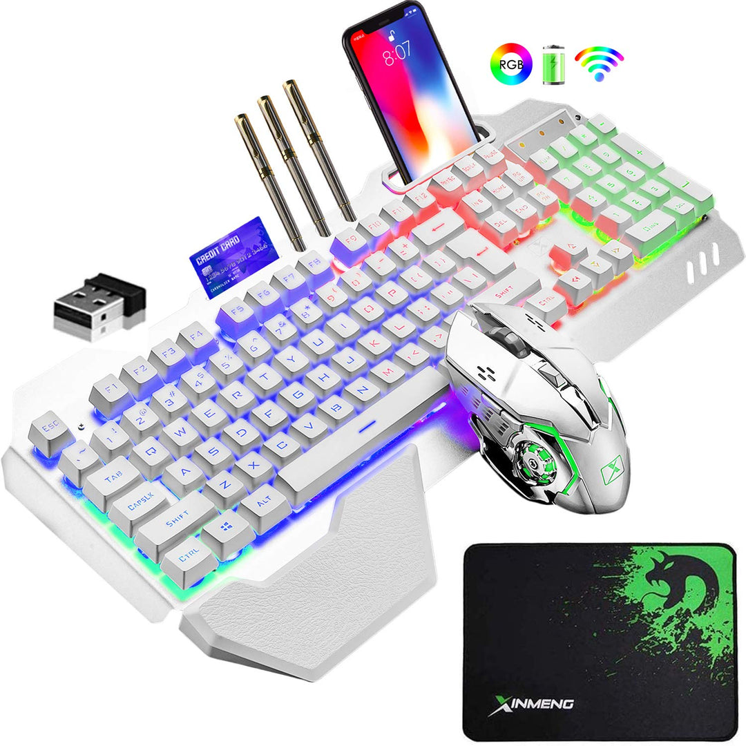 Gaming Tastatur und Maus kabellos RGB beleuchtet wiederaufladbar